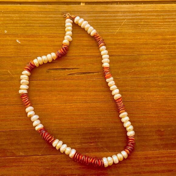 Gorgeous pearl and copper Strand - Picture 6 of 9